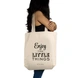 Little Things Tote - Cotton Canvas, Size - 15 x 15 x 4 Inches(LxBxH)-Off White-2-sm