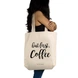 Coffee Tote  - Cotton Canvas, Size - 15 x 15 x 4 Inches(LxBxH)-Off White-2-sm