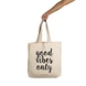 Good Vibes Tote  - Cotton Canvas, Size - 15 x 15 x 4 Inches(LxBxH)-B023-sm
