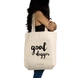 Goal Digger Tote  - Cotton Canvas, Size - 15 x 15 x 4 Inches(LxBxH)-Off White-2-sm