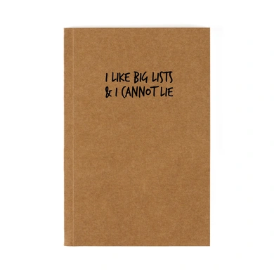 Big Lists Notebook (Unruled, 90GSM, A5, 120 Pages)-D023