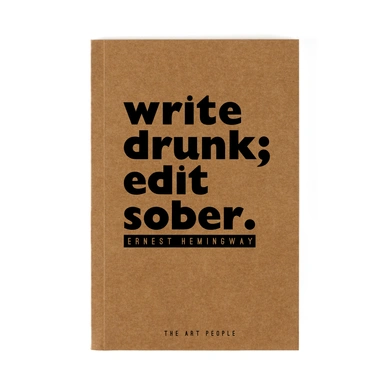 Write Drunk Notebook (Unruled, 90GSM, A5, 120 Pages)-D009