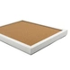 White Framed Cork Pin Board (Cork,38 x 33 cm, White)-White-1-sm