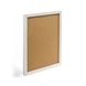 White Framed Cork Pin Board (Cork,38 x 33 cm, White)-White-2-sm