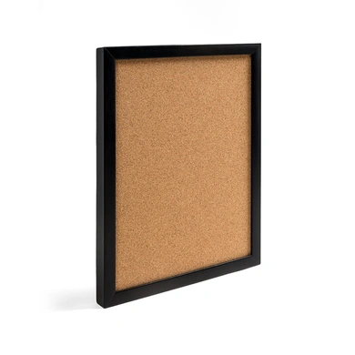 Black Framed Cork Pin Board (Cork, 38 x 33 cm, Black)-Black-2
