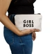 Girl Boss Multi Purpose Pouch (Cotton Canvas, 21x15cm, White)-Off White-2-sm