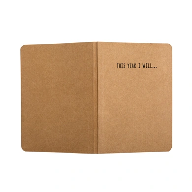 This Year I Will Pocket Notebook (Ruled, 80GSM, A6, 90 Pages)-Brown-4