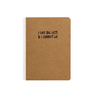 Big Lists Pocket Notebook (Ruled, 80GSM, A6, 90 Pages)-M009