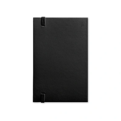 Black Journal with Elastic Band (Unruled, 90GSM, A5, 120 Pages)-3