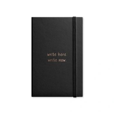 Write Here,Write Now Journal With Elastic Band (Unruled, 90GSM, A5, 120 Pages)-E016