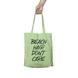 Beach Hair Don't Care Green Tote Bag (Cotton Canvas, 39 x 37 cm)-BG119-sm