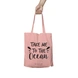 Take Me To The Ocean Pink Tote Bag (Cotton Canvas, 39 x 37 cm)-BP112-sm