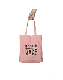 Beach Babe Pink Tote Bag (Cotton Canvas, 39 x 37 cm)