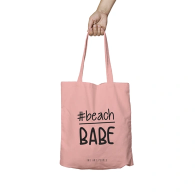 Beach Babe Pink Tote Bag (Cotton Canvas, 39 x 37 cm)-BP113