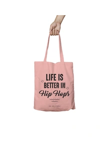 Life Is Better In Flip Flops Pink Tote Bag (Cotton Canvas, 39 x 37 cm)