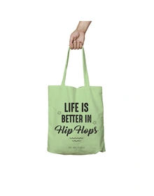 Life Is Better In Flip Flops Green Tote Bag (Cotton Canvas, 39 x 37 cm)