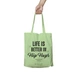 Life Is Better In Flip Flops Green Tote Bag (Cotton Canvas, 39 x 37 cm)-BG121-sm