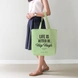 Life Is Better In Flip Flops Green Tote Bag (Cotton Canvas, 39 x 37 cm)-Green-1-sm