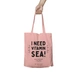 I Need Vitamin SEA Pink Tote Bag (Cotton Canvas, 39 x 37 cm)-BP114-sm