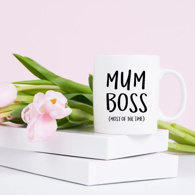 Mum Boss Mug-White-1