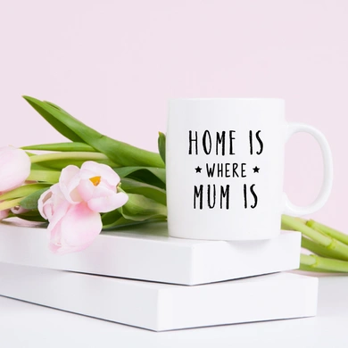 Mum is Home Mug-White-1