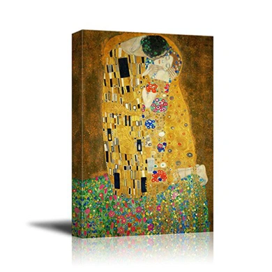 The Kiss by Gustav Klimt (Canvas, Digital Printed) Size: 40 cm x 30 cm-K001