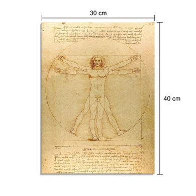 The Man by Leonardo Da Vinci (Canvas, Digital Printed) Size: 40 cm x 30 cm-Multi-1