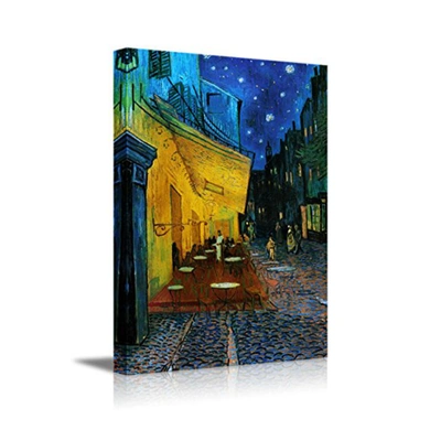 Terrace of the cafe by Van Gogh (Canvas, Digital Printed) Size: 40 cm x 30 cm-K003