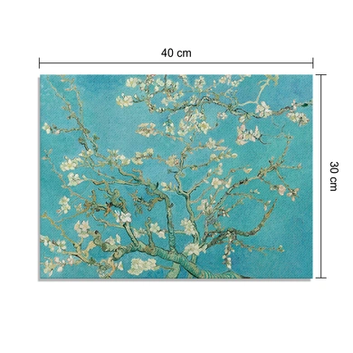 Almond Blossoms by Vincent Van Gogh (Canvas, Digital Printed) Size: 30 cm x 40 cm-Multi-1