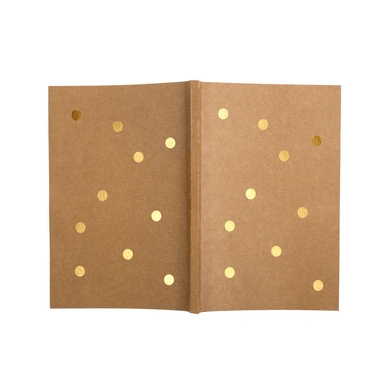 Gold Foil Notebook (Unruled, 90GSM, A5, 120 Pages)-Brown-A5-1