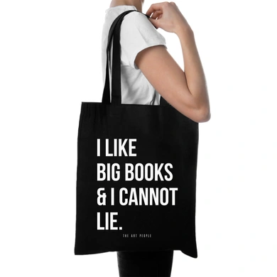 I Like Tote (Black)- Cotton Canvas -Size (16 X 14 X 4 Inches)-Black-16 x14 X 4 Inches-Screen Printed-1