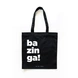BAZINGA Tote (Black)- Cotton Canvas -Size (16 X 14 X 4 Inches)-BL44-sm