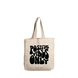 Positive Vibes Only Tote Bag (Off White)- Cotton Canvas -Size (15x15x4  Inches)-B128-sm