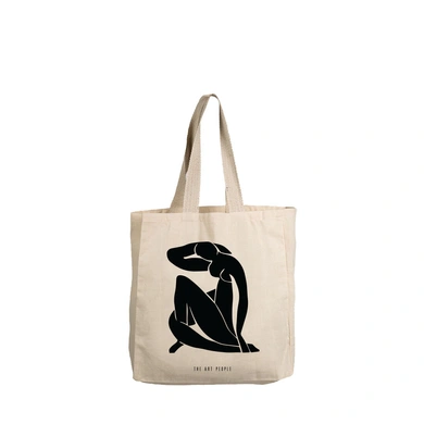 Matisse Women Tote Bag (Off White)- Cotton Canvas -Size (15x15x4  Inches)-B131