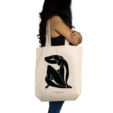 Matisse Women Tote Bag (Off White)- Cotton Canvas -Size (15x15x4  Inches)-Off White-15x15x4 Inches-Cotton Canvas-1