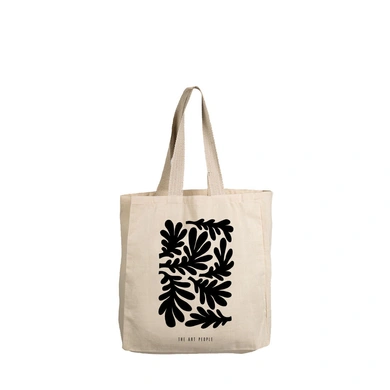 Matisse Art Tote Bag (Off White)- Cotton Canvas -Size (15x15x4  Inches)-B136