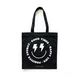 Good Vibes Tote Bag  Only Tote (Black)- Cotton Canvas -Size (16x14x4  Inches)-BL129-sm