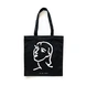 Matisse Face Tote Bag (Black)- Cotton Canvas -Size (16x14x4  Inches)-BL133-sm
