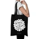 One Day Tote Bag (Black)- Cotton Canvas -Size (16x14x4  Inches)-Black-16x14x4 Inches-Cotton Canvas-1-sm