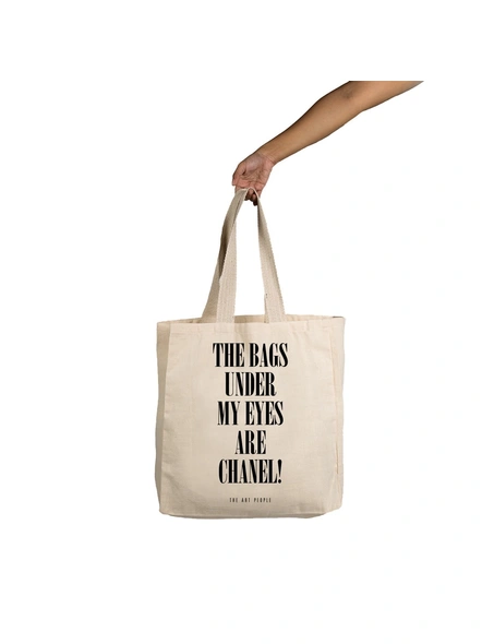 Bags Under My Eyes Off White Tote-1