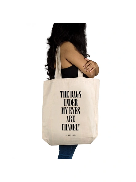 Bags Under My Eyes Off White Tote-2