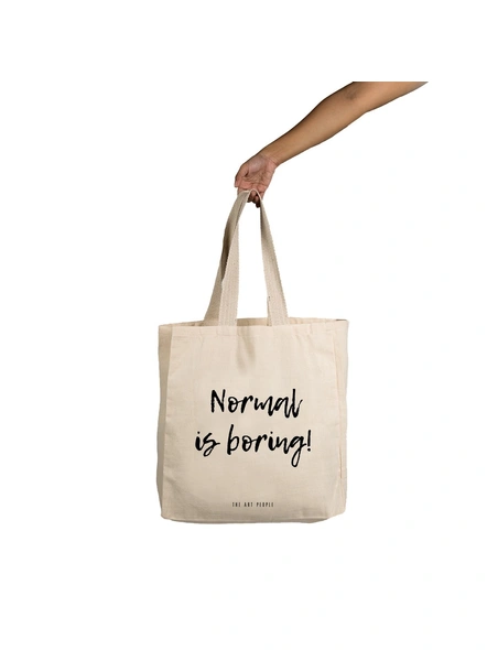 Normal is Boaring Off White Tote -1