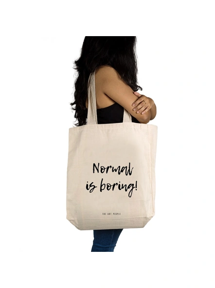 Normal is Boaring Off White Tote -2