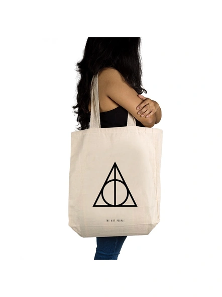 Deathly Hallows Off White Tote-2
