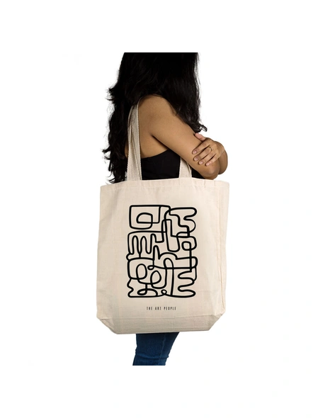 Continuous Lines Off White Tote -1