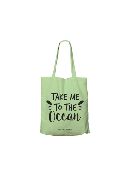 Take Me To The Ocean Green Tote -BG112
