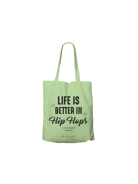 Life Is Better In Flip-Flops Green Tote-BG121