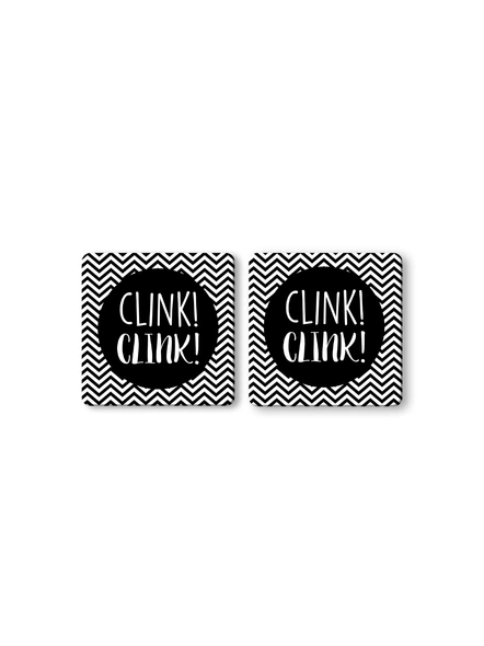 Clink Clink Coasters  (Set Of 2)-I007