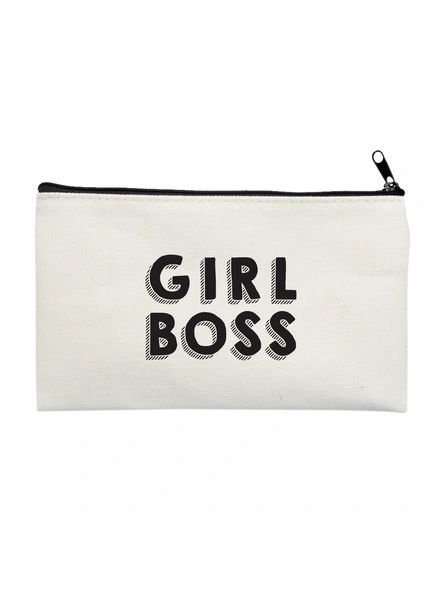 Girl Boss White Pouch-L019