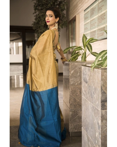 Golden and Blue-Golden-Cotton-Formal / Casual Wear-1